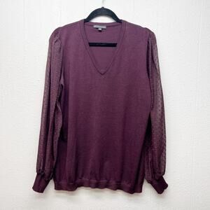 Adrianna Papell French Dot Sweater Womens XL Party Workwear Office Party Evening